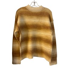 Maglione ACNE STUDIOS Ombre Stripe Mohair Lana Giallo Nuovo senza etichette Taglia XXS Adatto S/M