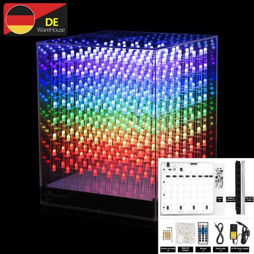 Cubo led rgb 8x8 full - rgb, 3d