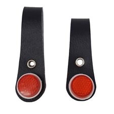 MOZZO BICI BICI NERO ECOPELLE LUCIDO ROSSO RIFLETTORI