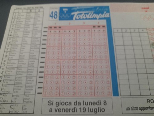 Schedina totolimpia anno - schedina, 1996