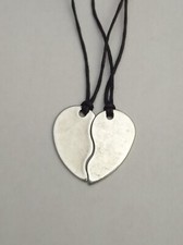 COLLANA CIONDOLO METALLO AMORE CUORE SPEZZATO C185