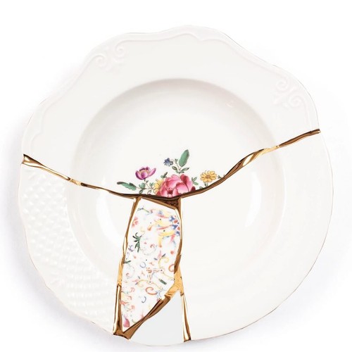Piatto fondo seletti - fondo, kintsugi