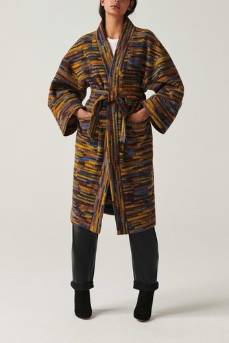Cappotto lungo multicolore