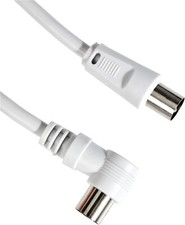 Cavo Antenna TV  2,5 m | Schermato | 75 Ohm | IEC | 4K UHD | Full HD | DVB m/f