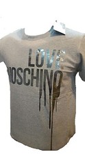 T SHIRT LOVE MOSCHINO GRIS