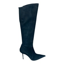 Gianmarco Lorenzi Stretch Suede Stiletto Boots EU 39 Italian Shoes