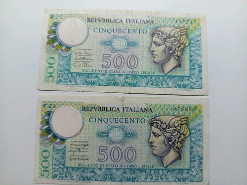 Lotto banconote 500 lire - banconote,