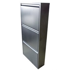 Scarpiera metallo nero tre