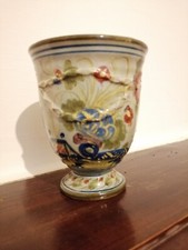 Antico Vaso Ceramica Cantagalli Firenze Bellissimo Integro di piccole dimensioni
