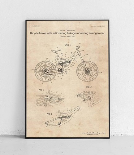 Brevetto bicicletta poster