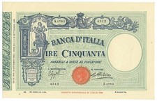 50 LIRE BARBETTI GRANDE L MATRICE LATERALE TESTINA FASCIO 16/10/1935 SUP+