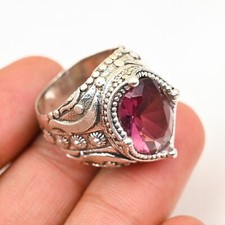 Anello uomo granato rosso