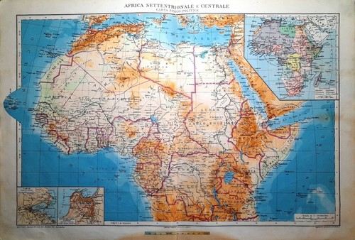 Carta geografica antica - , africa