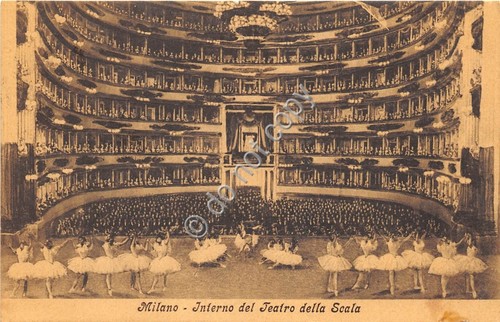 Cartolina milano scala interno - cartolina,