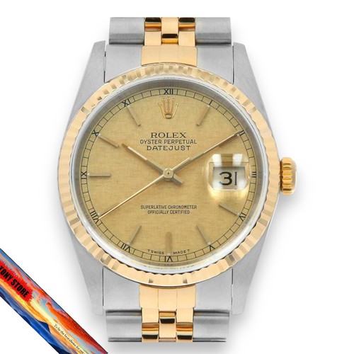 Rolex datejust 16233 champagne - datejust,