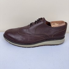 Scarpa elegante Proxon Oxford punta acciaio taglia 11,5 marrone cioccolato sicurezza lavoro punta alare
