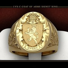 Anello Uomo Corona Scudo Leone
