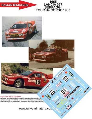 Decals ref 1065 lancia - 1/24,