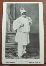 1920 CARTOLINA TEATRO GIUSEPPE DE MARTINO PULCINELLA MASCHERA NAPOLI