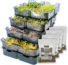 Germogliatore De Luxe per Semi BPA Free + 4 Confezioni Mix Di Semi (32Gr.), Inno