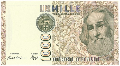 1000 lire marco - lire, polo