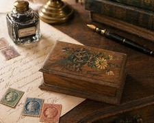 Antica Scatola Da Scrittoio