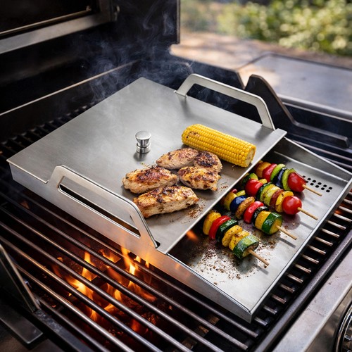 Piastra barbecue acciaio - piastra,