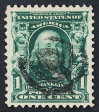 U.S. Used #300 1c Franklin
