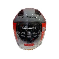Casco jet con visiera LS2 OF616 Airflow II moto scooter grigio lucido E2206