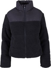 Ladies Short Sherpa Mix Puffer