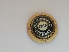 Capsule de Champagne POL ROGER Millésime 1962 Cote 80€ Verso Métal Rare!