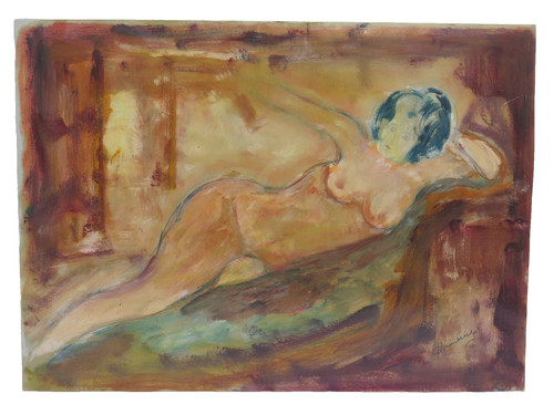 Dipinto olio nudo femminile - nudo,