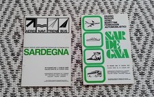 Sardegna Lotto Orari Treni aerei Marittimi Pubblicitario 1975 1977
