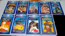 ANIME 9 VHS VIDEOCASSETTE LUPIN RANMA ALITA MACROSS MEGALOPOLIS VENUS APPLE SEED