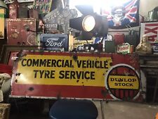 Original Vintage Dunlop Stock Enamel Sign