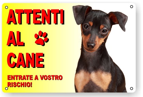 Attenti cane cartello targa - attenti,