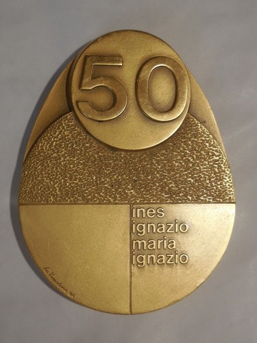 Medaglia anni ines 80x100mm - medaglia, 50
