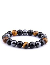 Bracciale Braccialetto occhio di tigre ematite Ossidiana Tripla Protezione 
