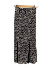 Gonna lunga a fiori con pieghe