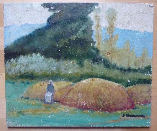 Old painting sketch oil - painting, on