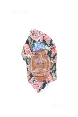 Maschera africana terracotta - maschera,
