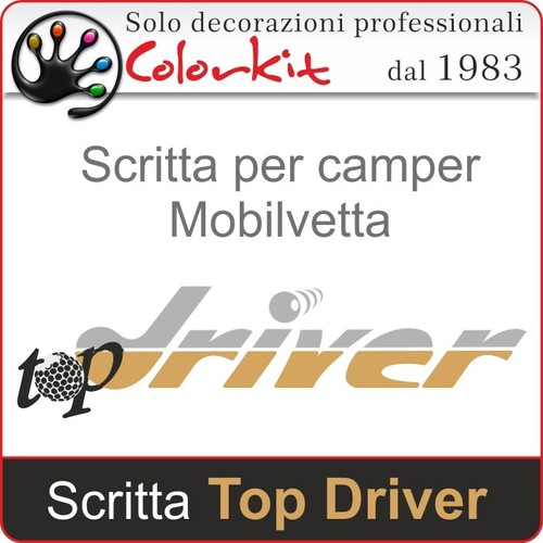 Scritta adesiva top driver - top,