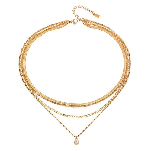Donna collana placcato oro - placcato,