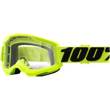 MASCHERINA OCCHIALI MASCHERA DA CROSS 100% STRATA 2 YELLOW OFFROAD MOTO ENDURO