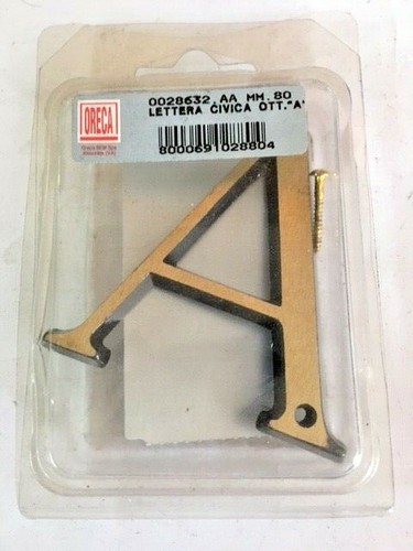 Lettera civica ottone - ottone, 80