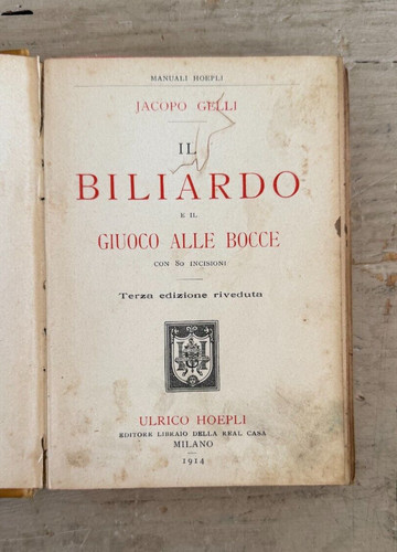 Manuale hoepli biliardo - manuale,