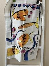 Katsui Studio “FISH” Linen Australia Souvenir Towel, Brand NWT 32x20” kangaroo