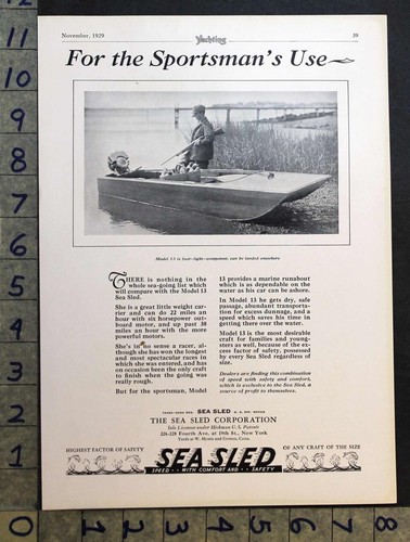 1929 sea slitta - 1929, motoscafo