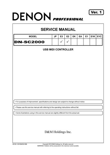 Manuale servizio - servizio,
