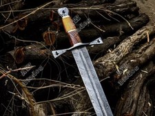 Spada acciaio damascata - in,